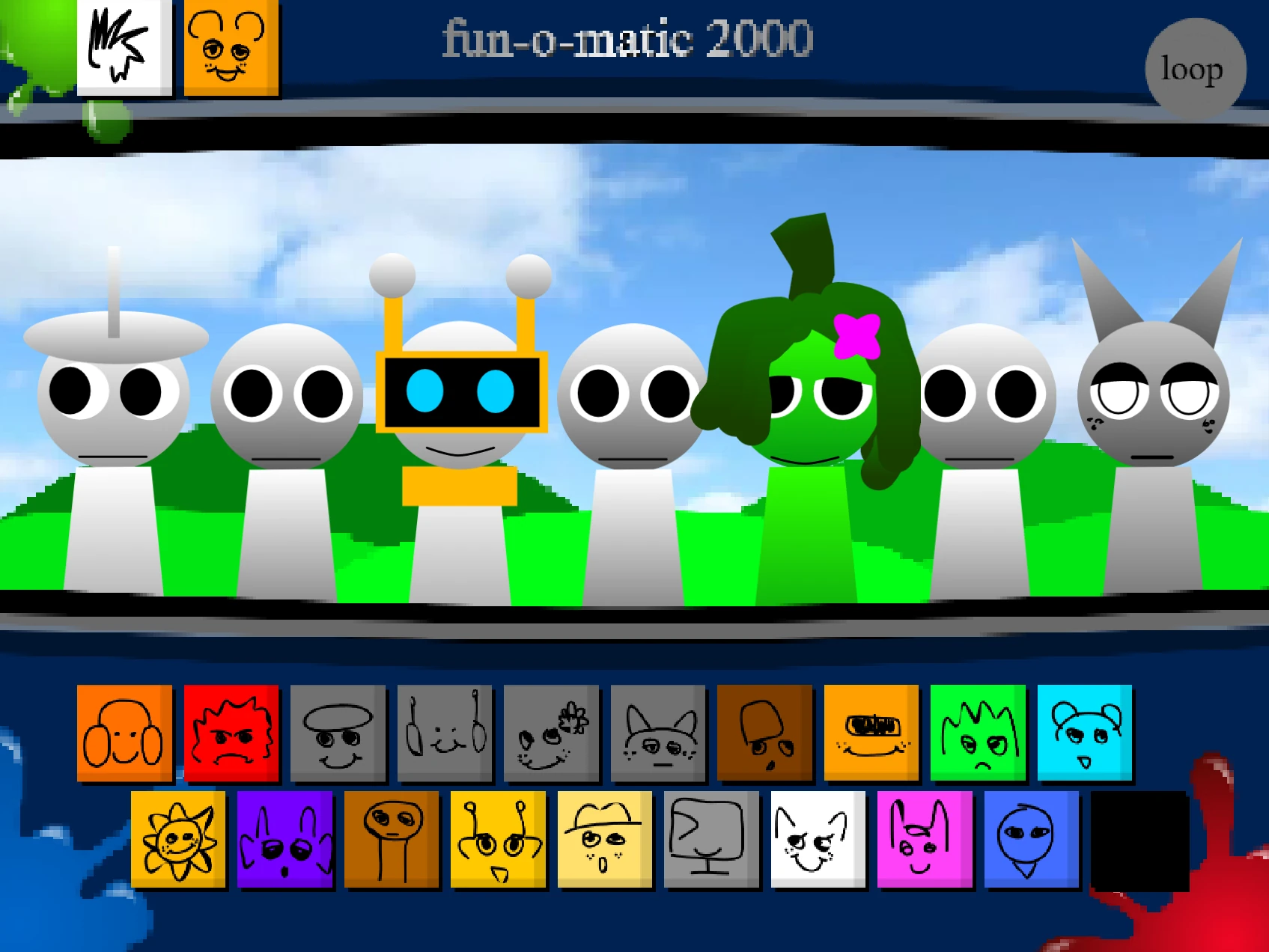 Sprunki 1996 Version 1.5 Retake music mixing interface