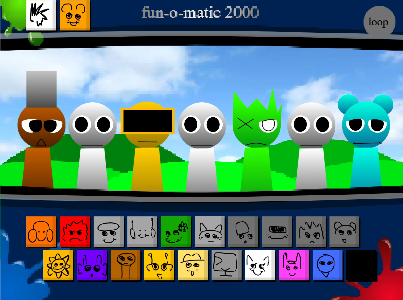 Sprunki 1996 Version 1.5 Retake gameplay with multiple characters