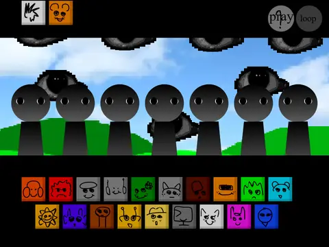 Sprunki 1996 Version 1.5 Retake music rhythm game cover image