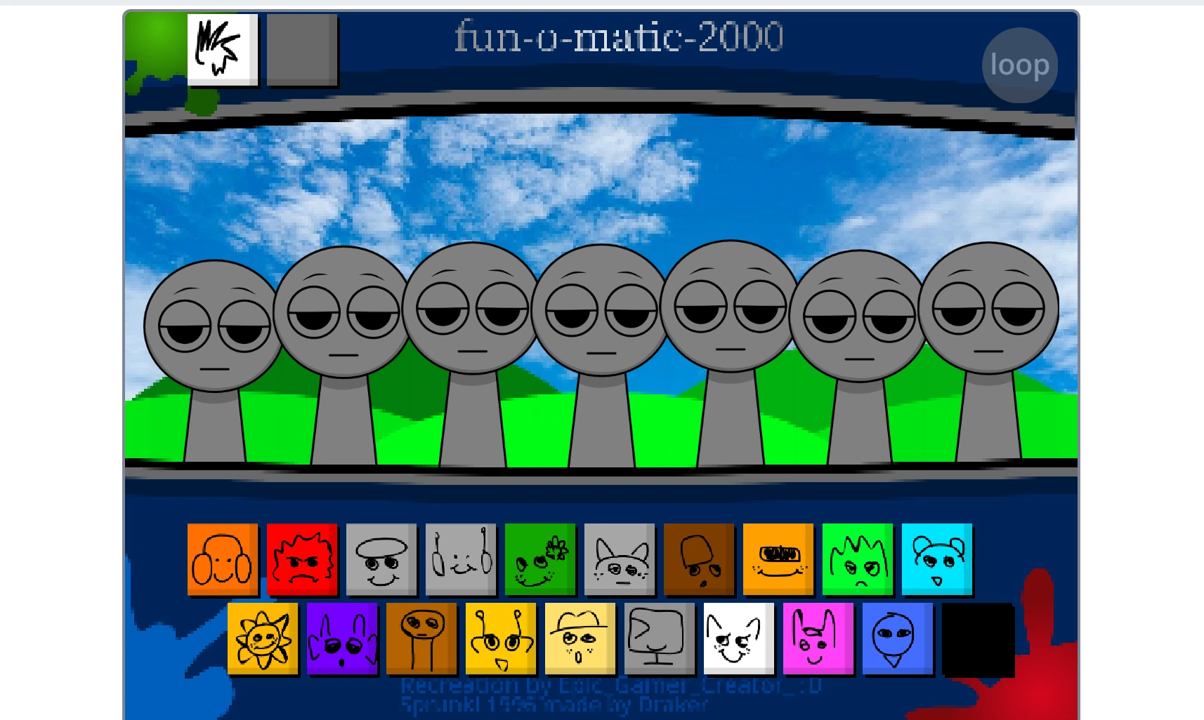 Sprunki 2006 gameplay creating music beats