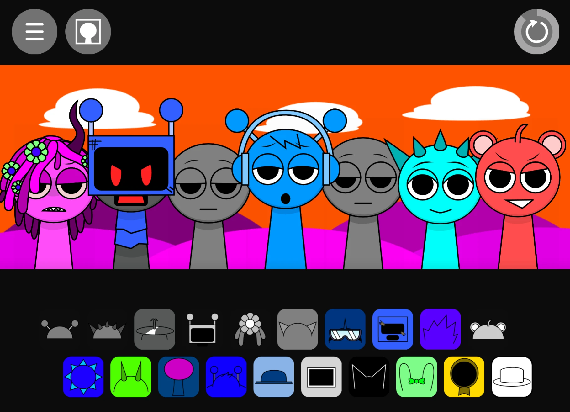 Sprunki 2P music creation with multiple characters