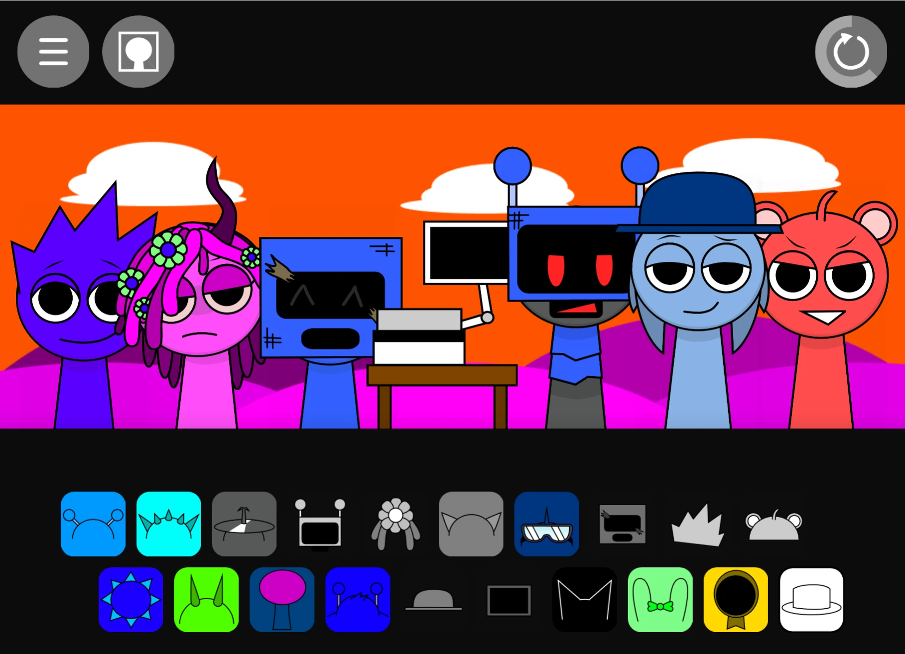 Sprunki 2P character selection