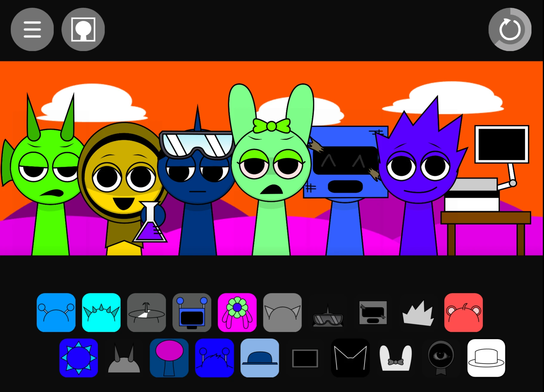 Sprunki 2P rhythm combination and beat making