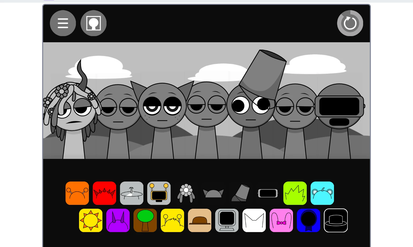 Sprunki But They Lost Their Colour rhythm patterns and combinations