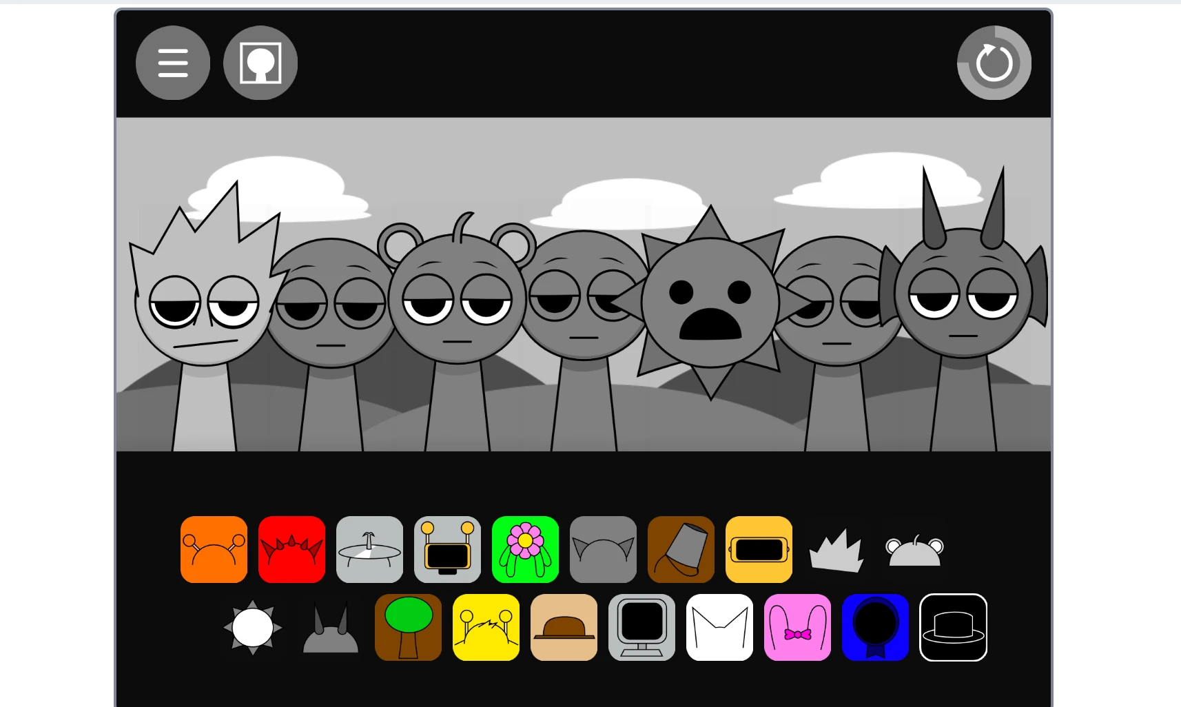 Sprunki But They Lost Their Colour advanced music composition