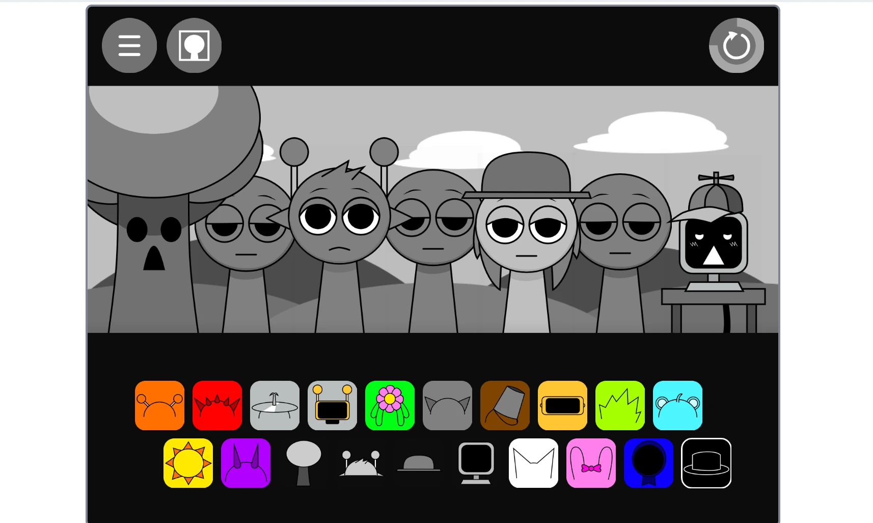 Sprunki But They Lost Their Colour special monochrome effects