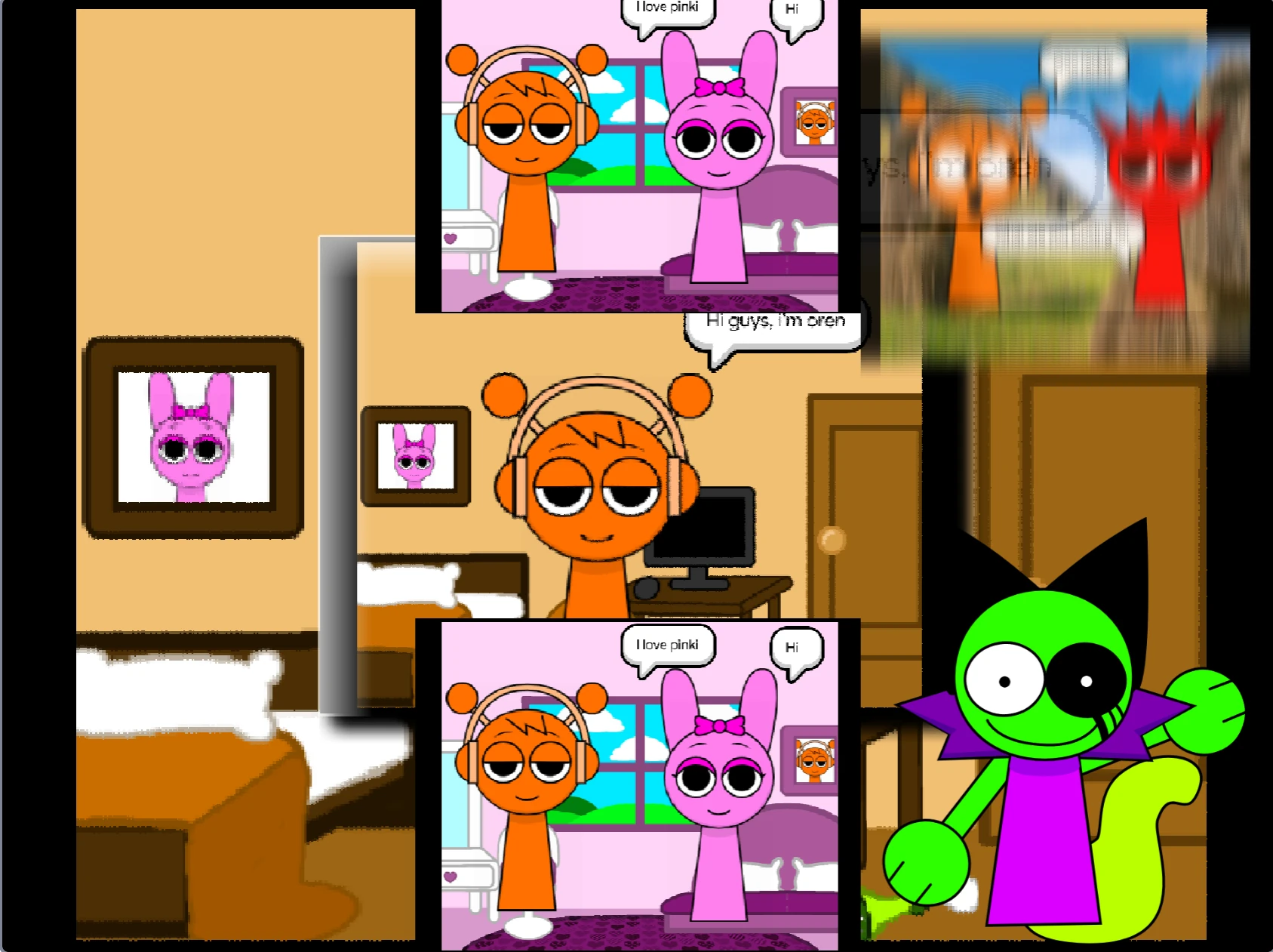 Sprunki Comic Studio Scan Speech Bubble Editing