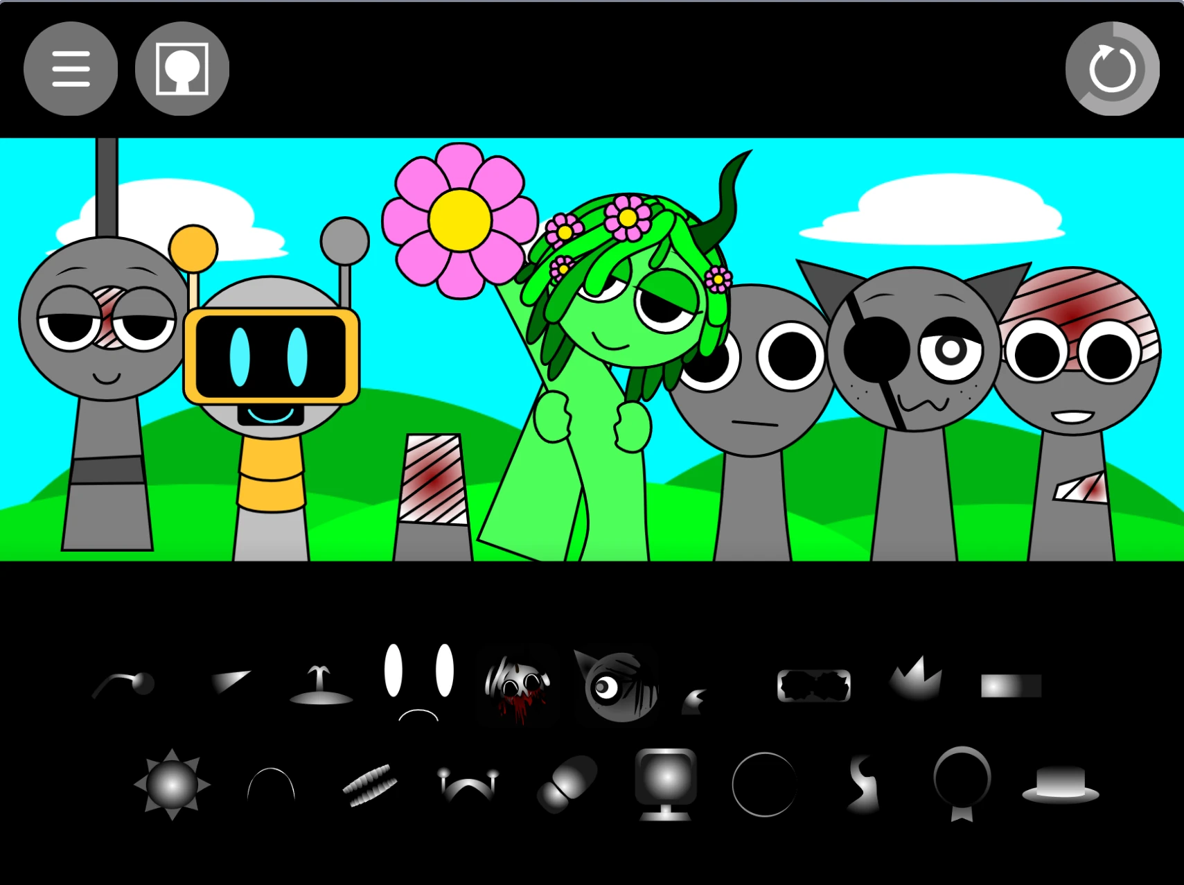 Sprunki Phase 3 alive characters in action making music