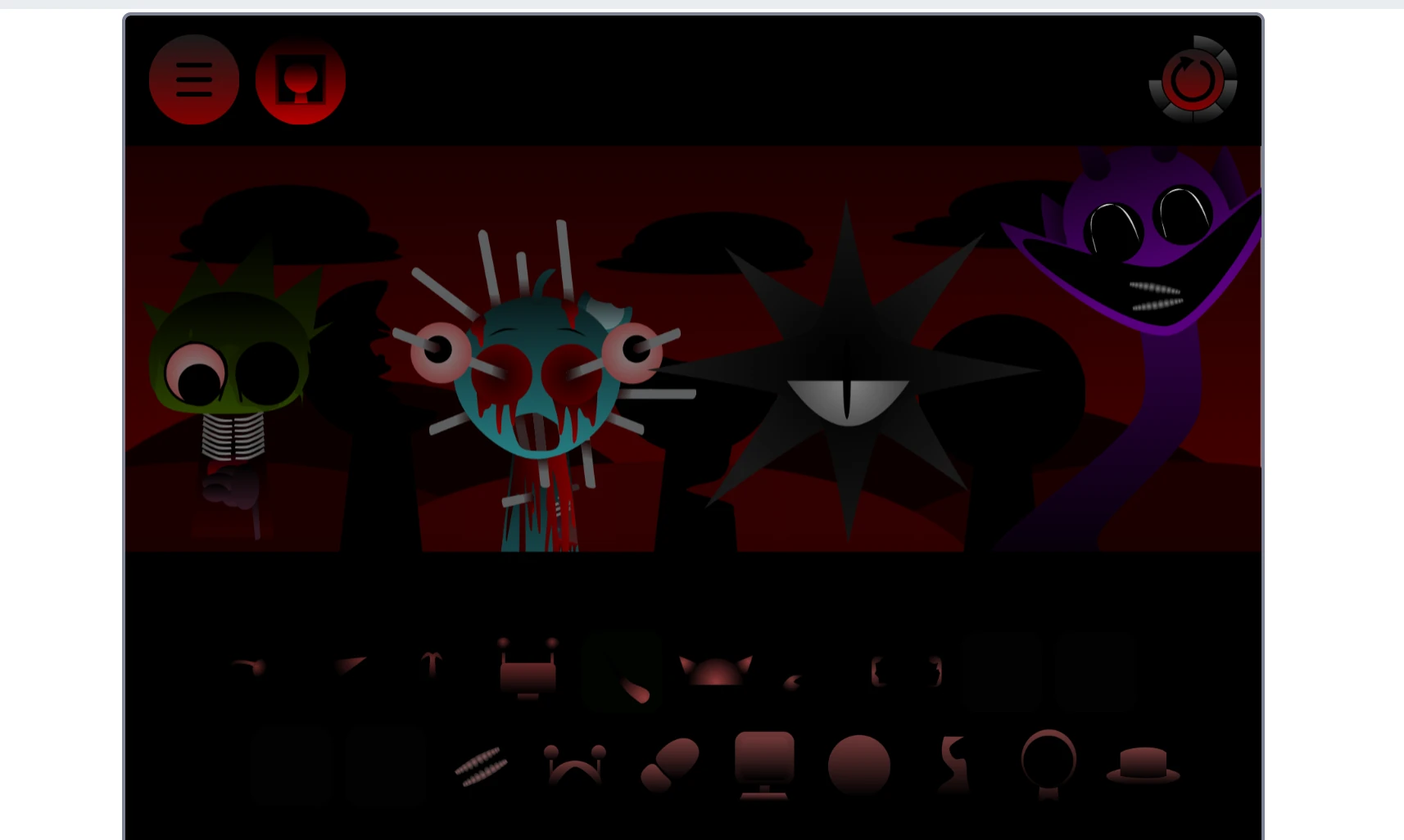 Sprunki Definitive Phase 4.5 Original character with multiple sound icons