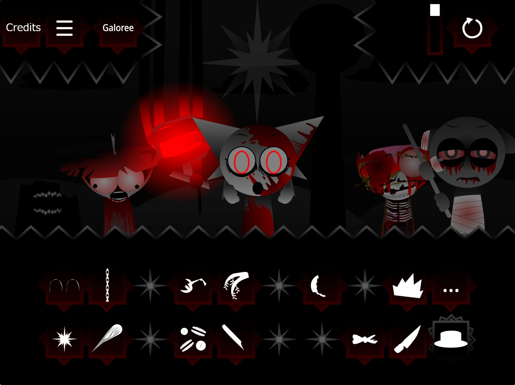 Interface of Sprunki Definitive Phase 7 Remix showing multiple sound tracks and volume sliders