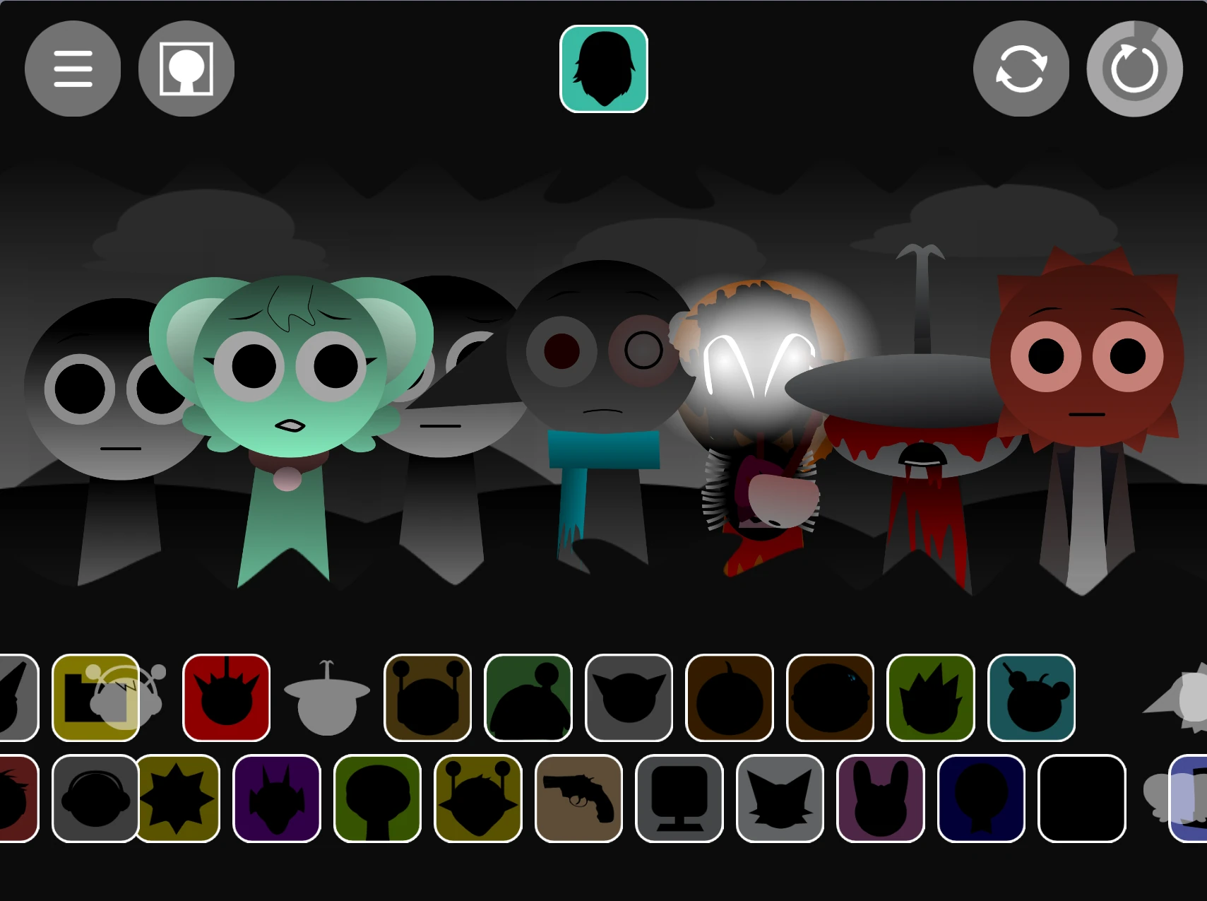 Sprunki Definitive Phase 8 Rizz sound selection menu