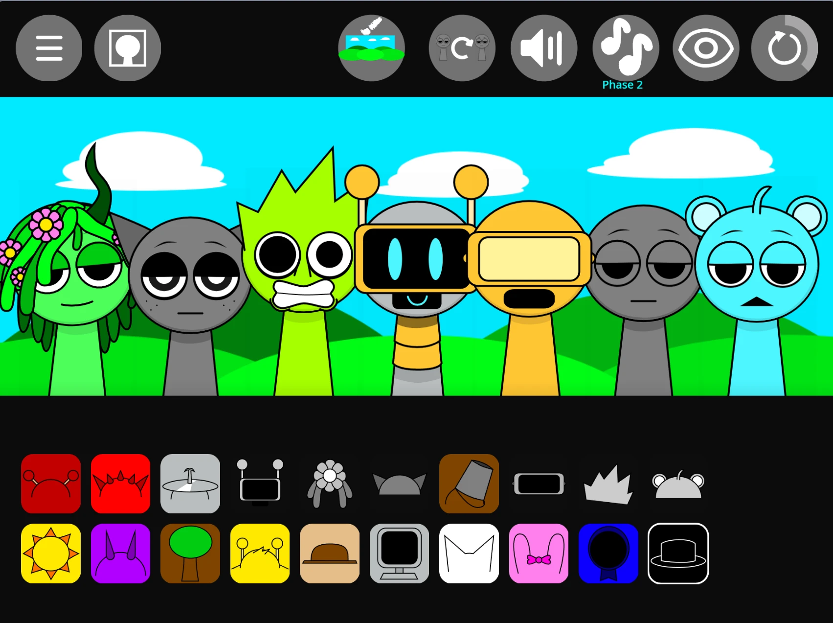 Sprunki Fan Made music composition with custom created characters