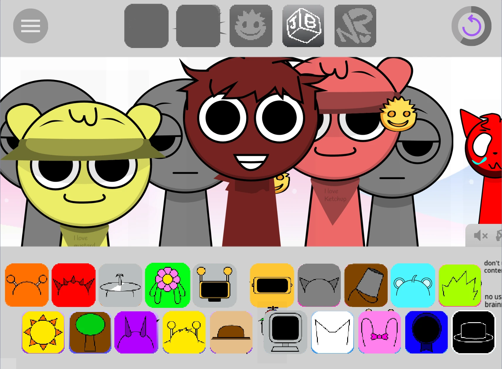 Sprunki Fiddlebops music creation with instrument characters