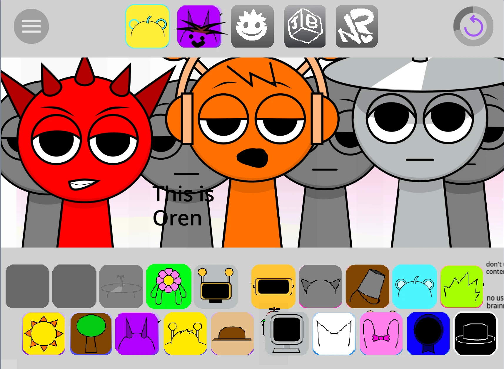 Sprunki Fiddlebops instrument combination examples