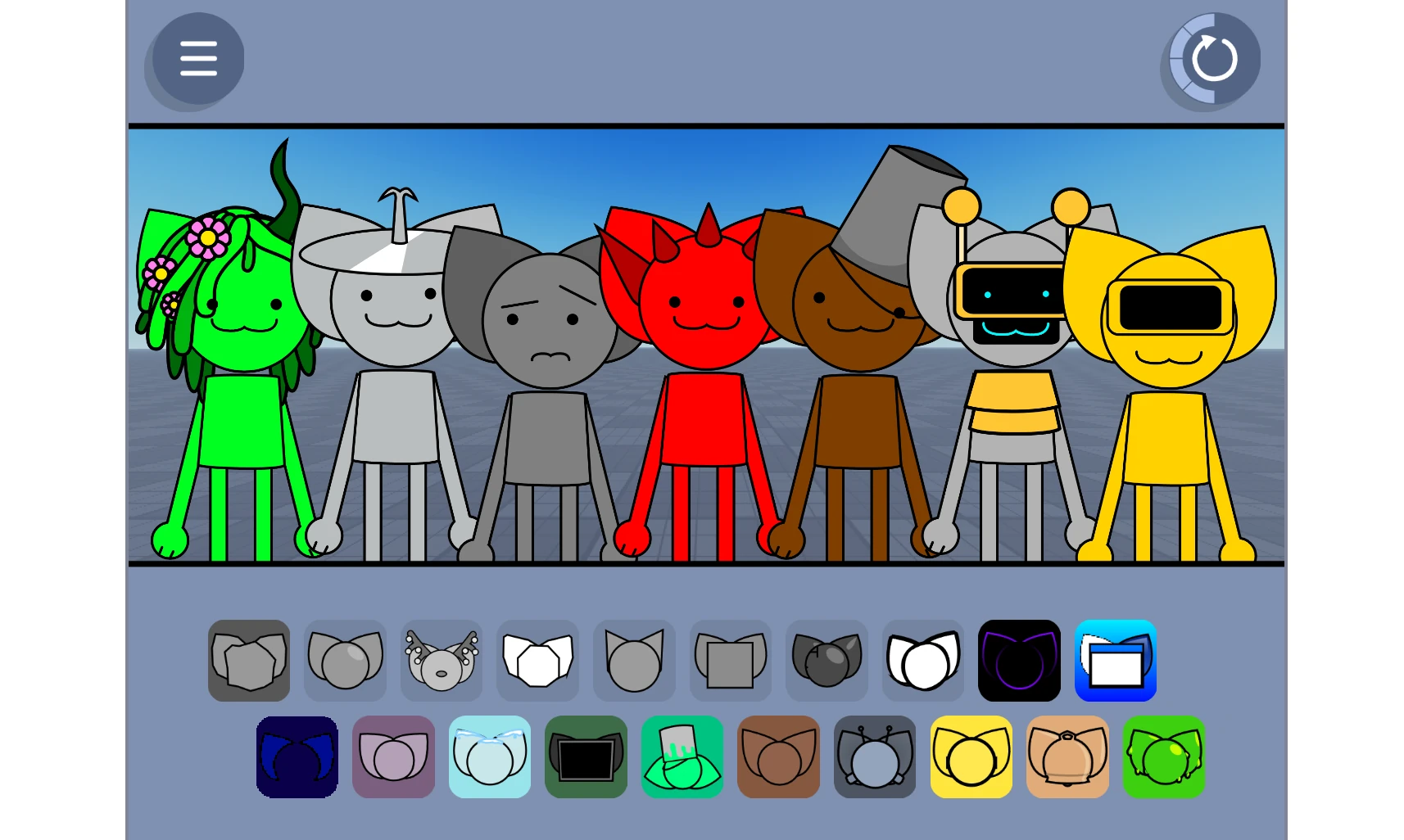 Sprunki Kats multiple cat characters creating music