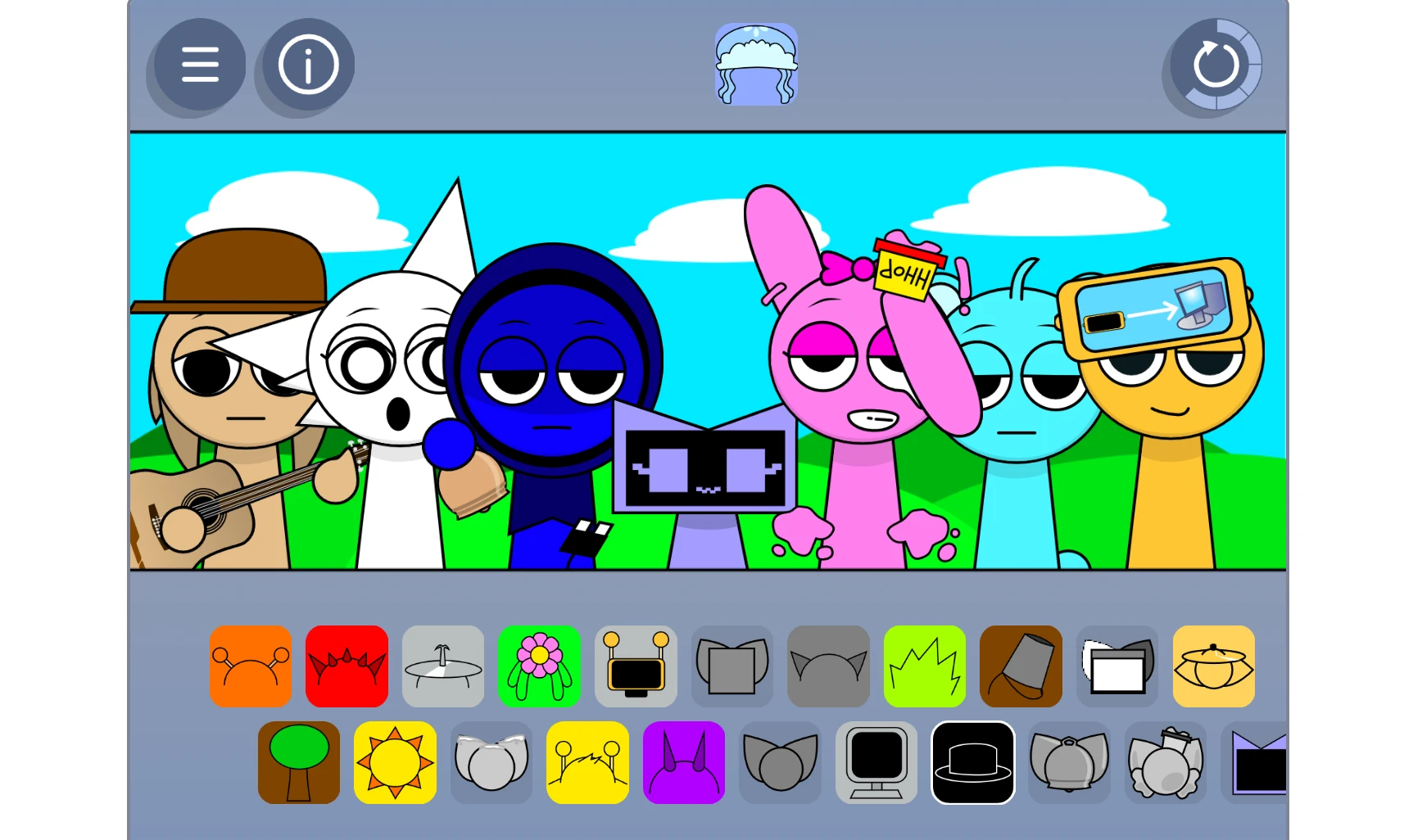 Music creation process in Sprunki Kats V2