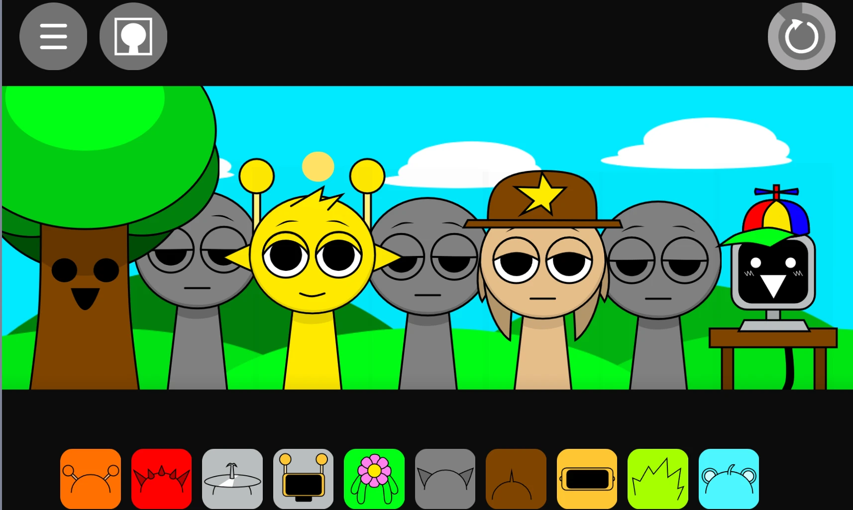 Various character combinations in Sprunki Kids