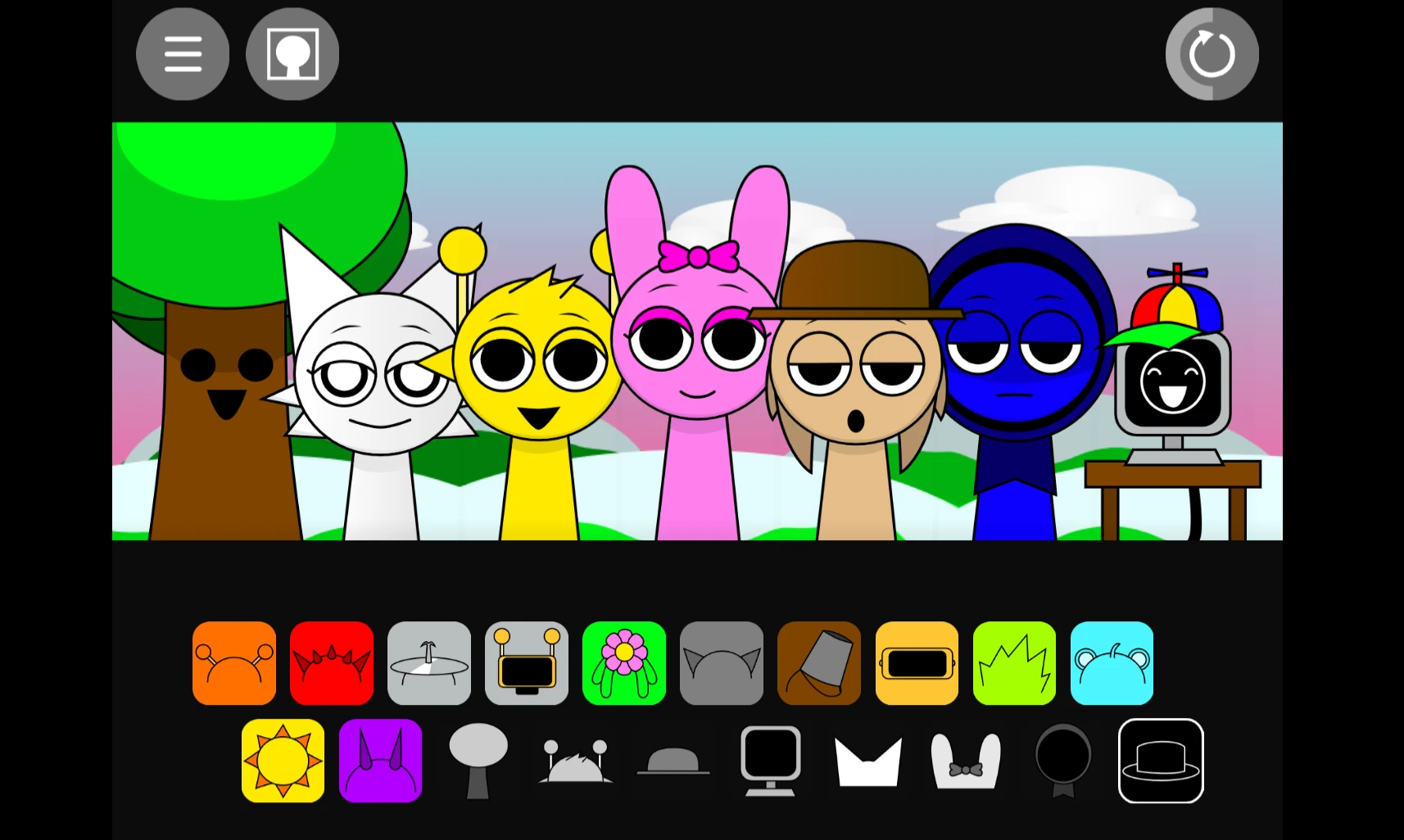 Sprunki Kiss Edition multiple characters performing together