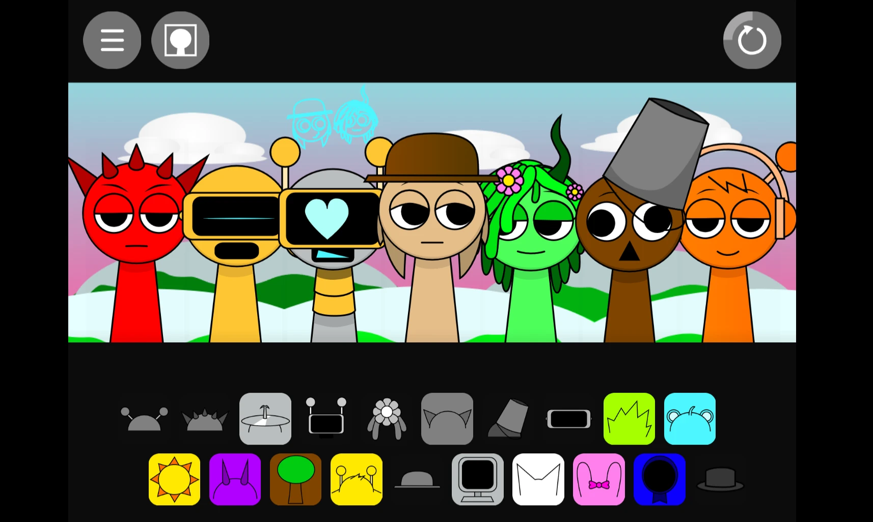 Full composition in Sprunki Kiss Edition