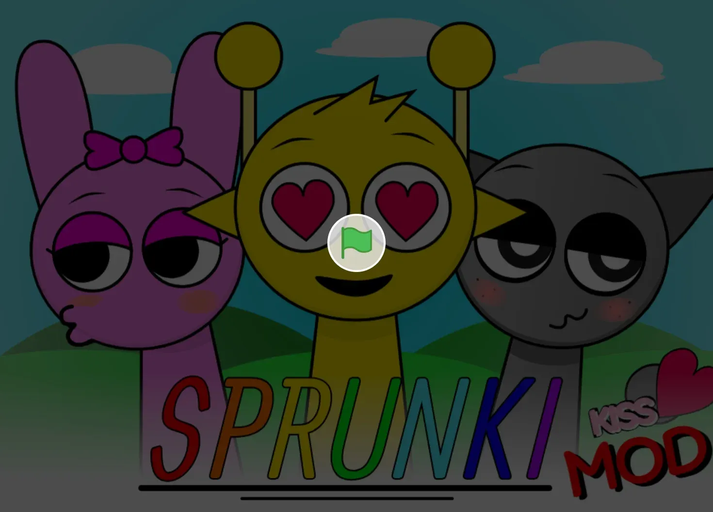 Sprunki Kiss Edition Logo - Colorful music rhythm game for kids