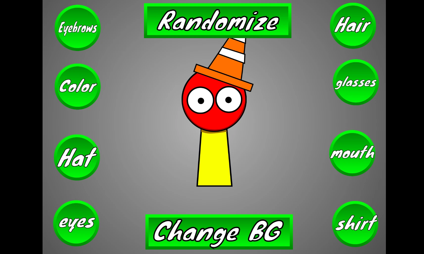 Sprunki Maker accessory and clothing options