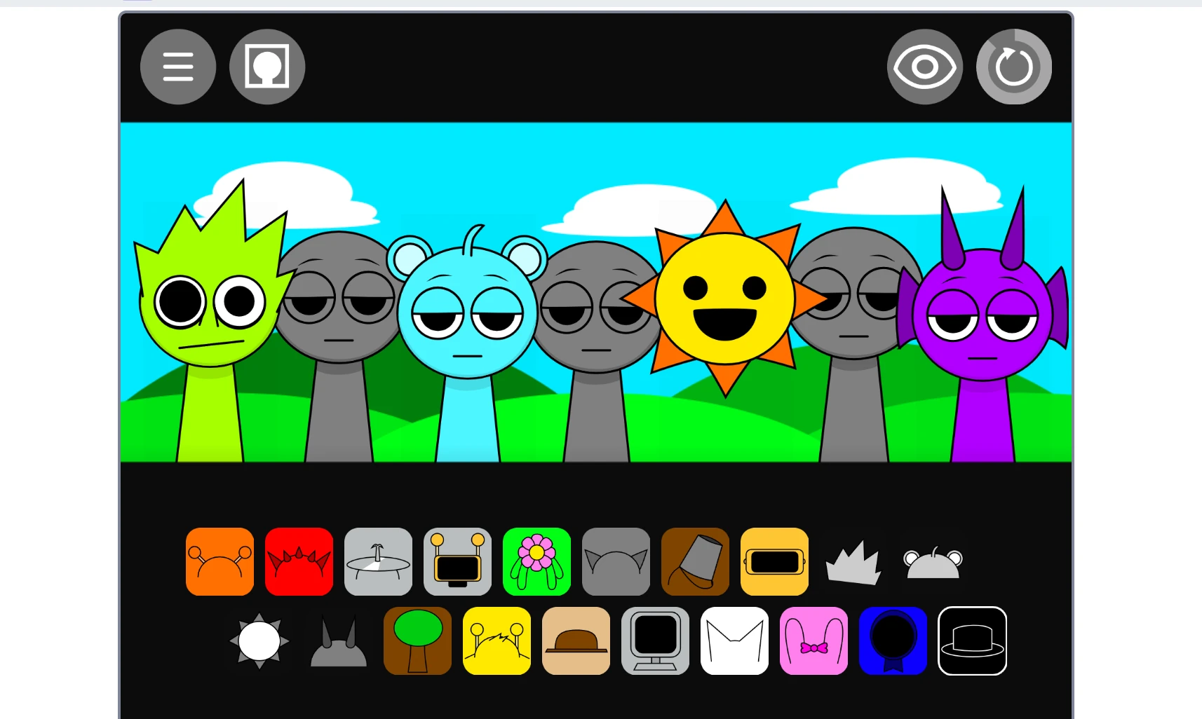 Rhythm patterns Sprunki Modded New Version gameplay