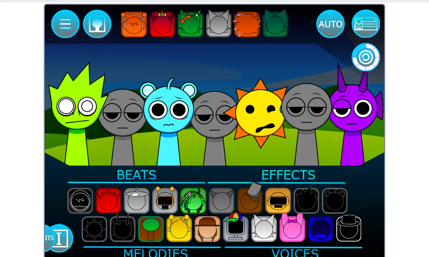 Rhythm creation Sprunki MSI New Update gameplay