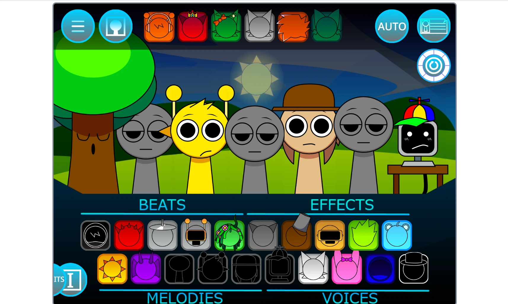 Completed musical composition in Sprunki MSI New Update