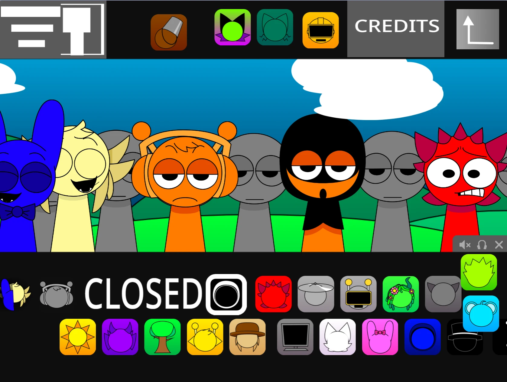 Sprunki MSI Pyramixed 0.9 sound icon menu