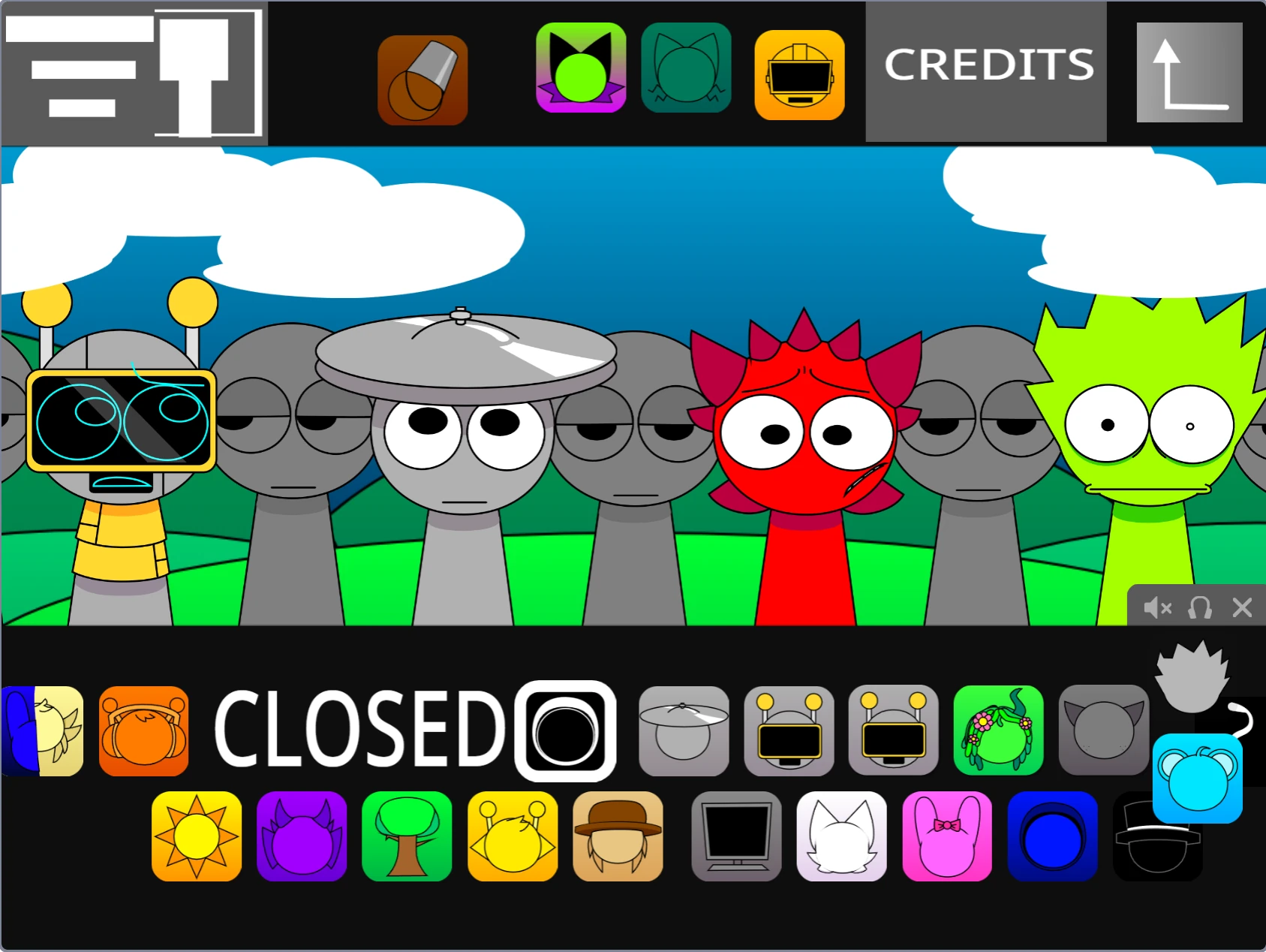 Sprunki MSI Pyramixed 0.9 rhythm combination screen