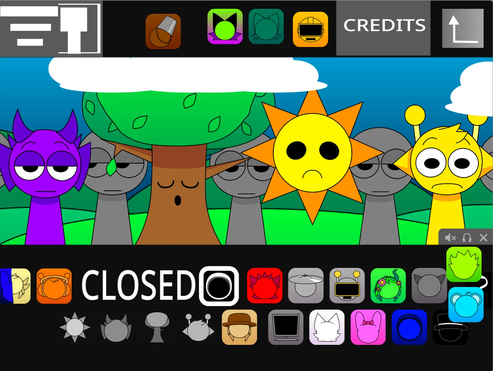 Sprunki MSI Pyramixed 0.9 rhythm creation screen