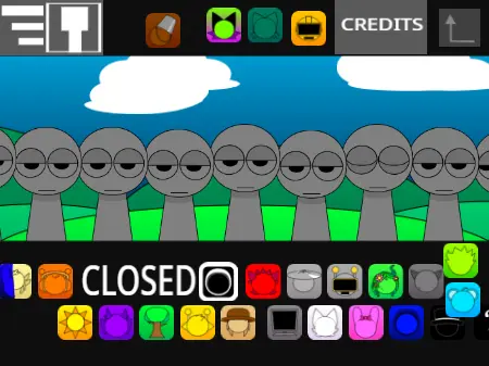 Sprunki MSI Pyramixed 0.9 rhythm game logo with colorful characters