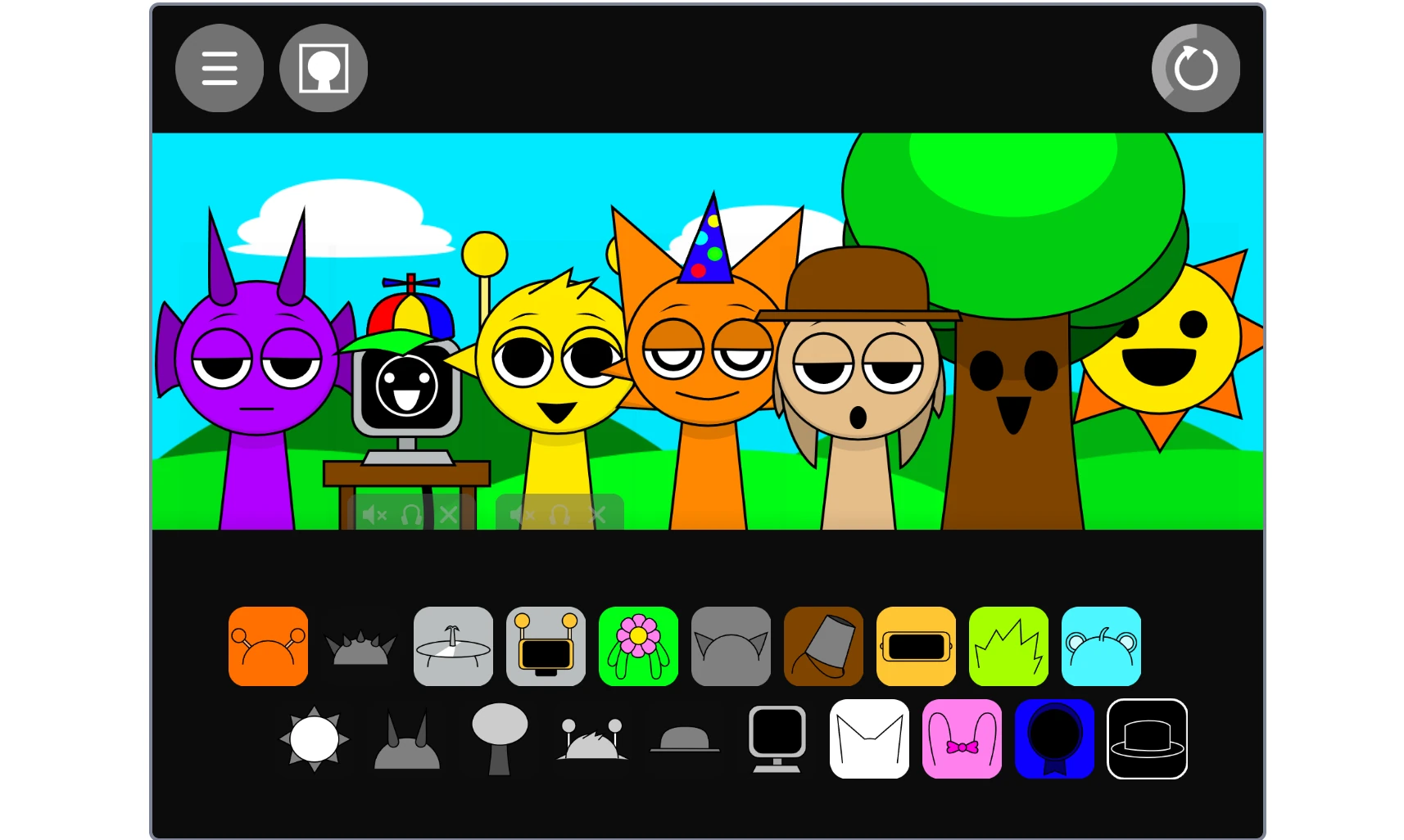 Multiple custom Sprunki OCs working together in music