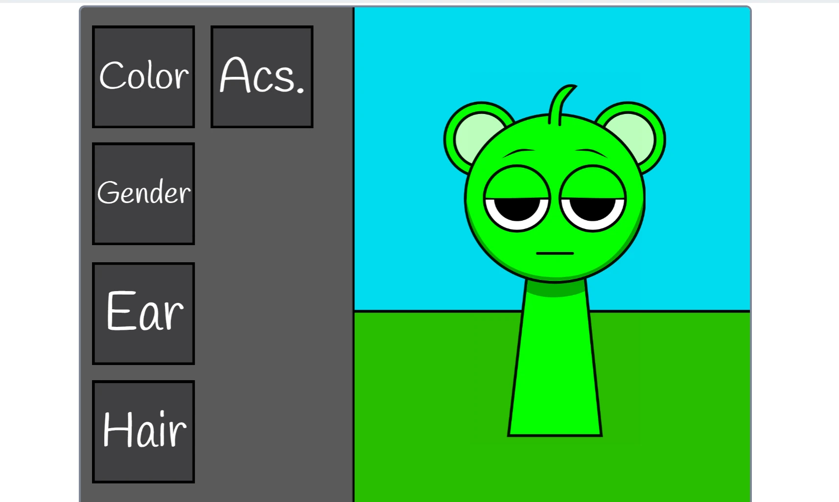 Sprunki OC Maker Demo various character design options