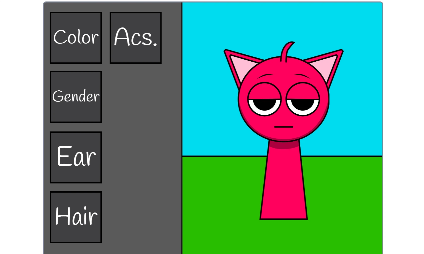 Various Sprunki character customization options available