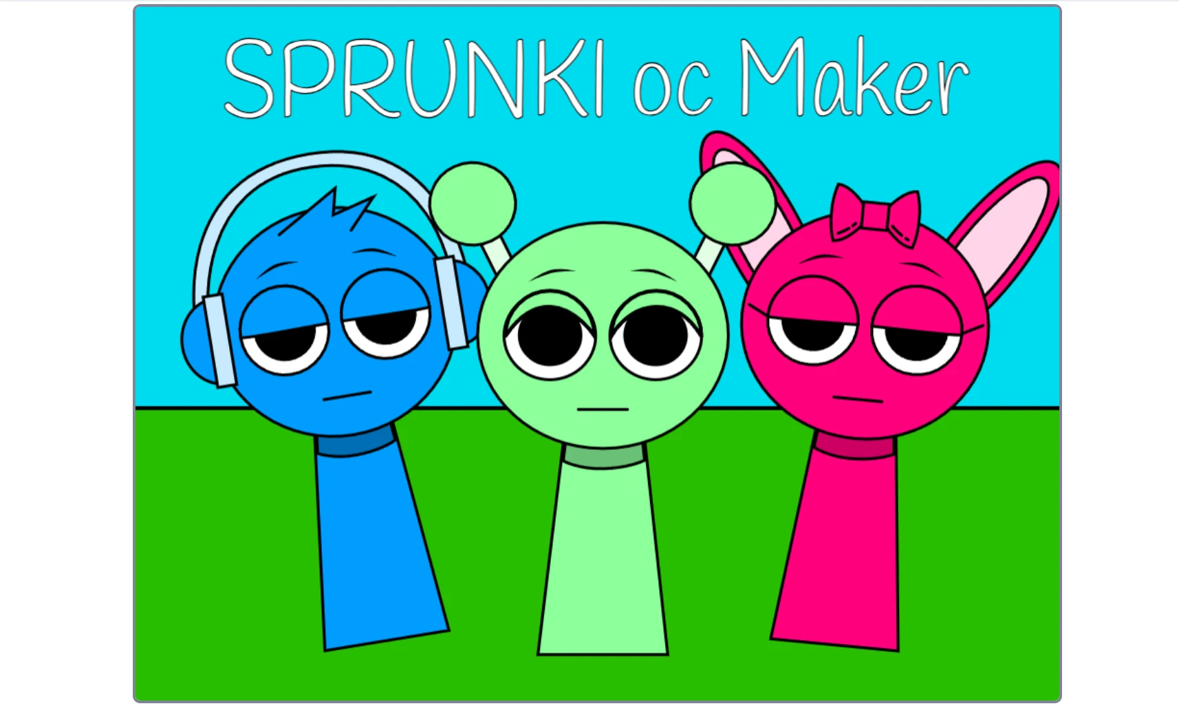 Sprunki OC Maker character creation screen