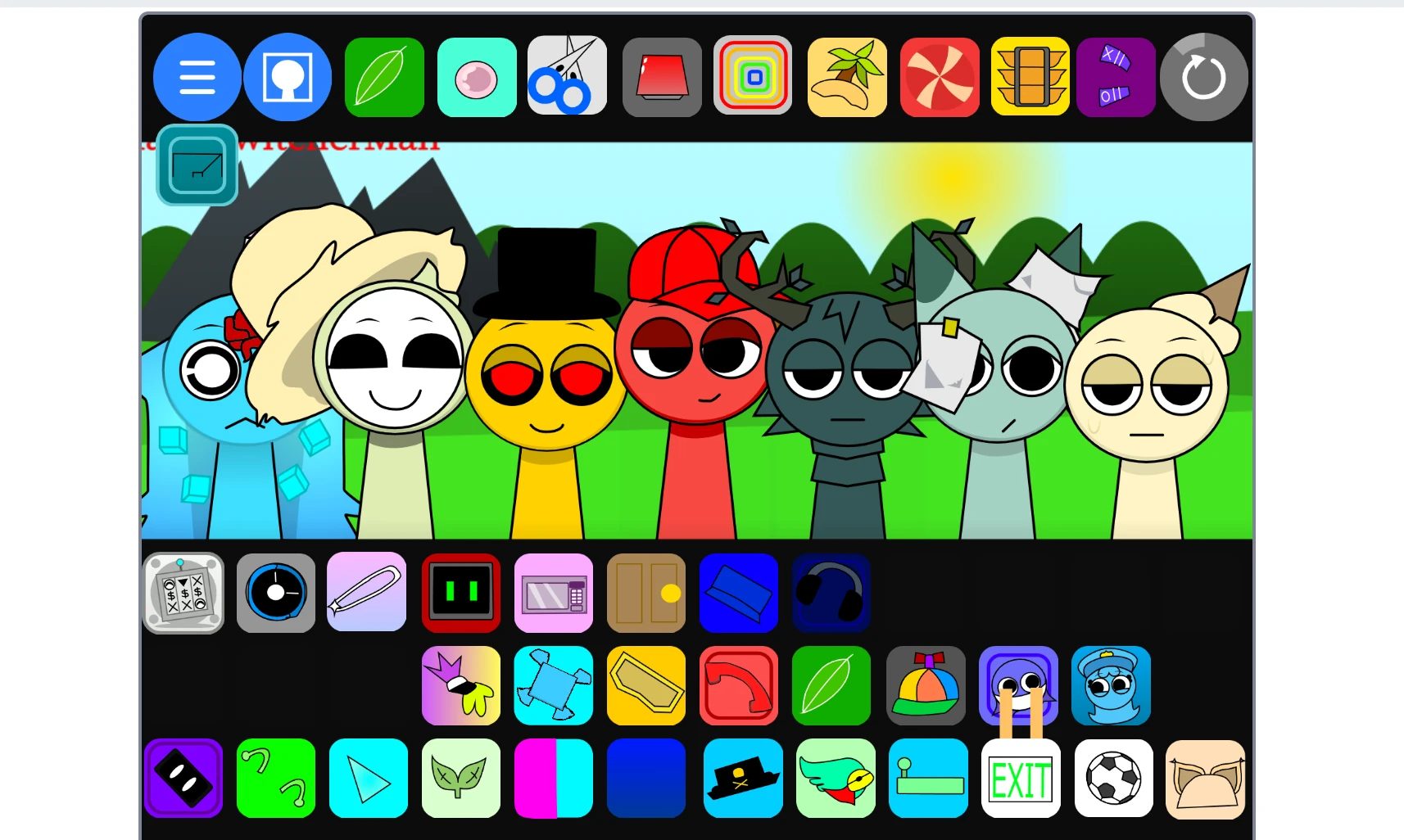 Sprunki OC Ultimate drag and drop music interface
