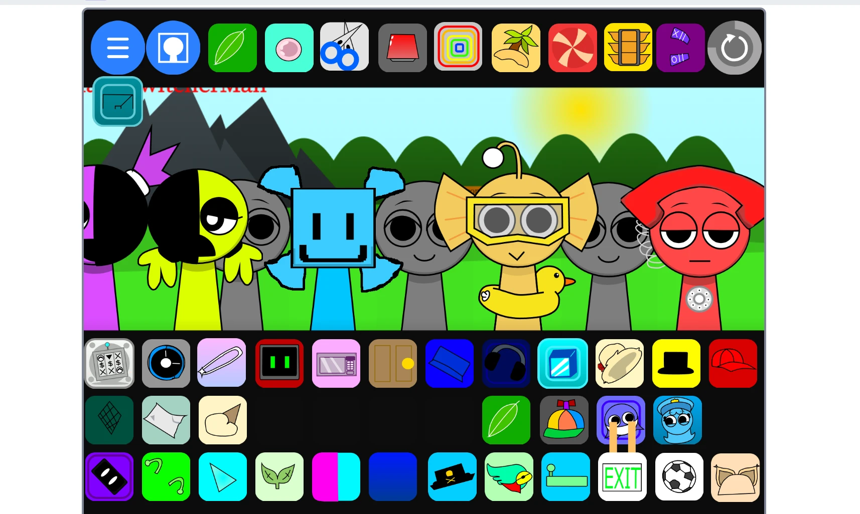 Sprunki OC Ultimate sound selection and mixing panel