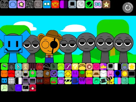 Sprunki OC Ultimate character creator music game interface