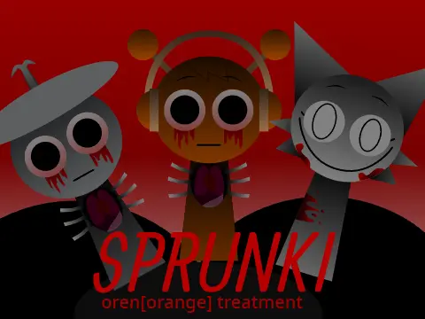 Sprunki Oren Treatment Remix rhythm music game character