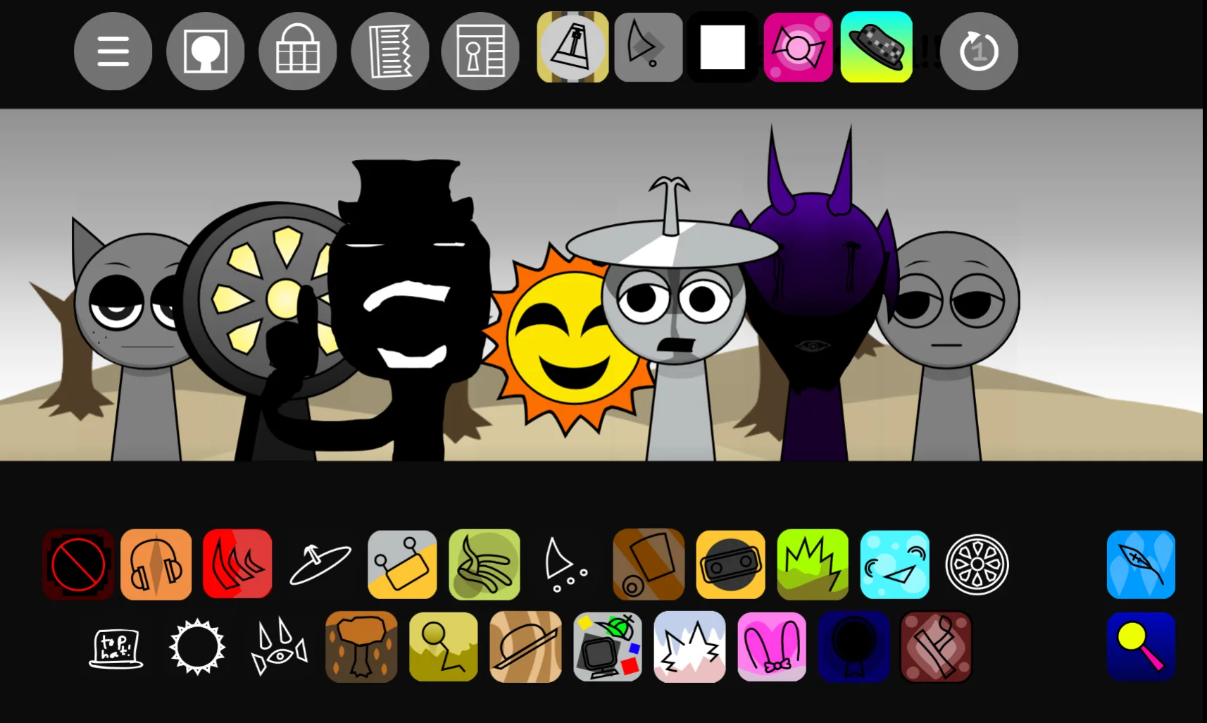 Sprunki Parasite 15 gameplay screenshot with parasite theme