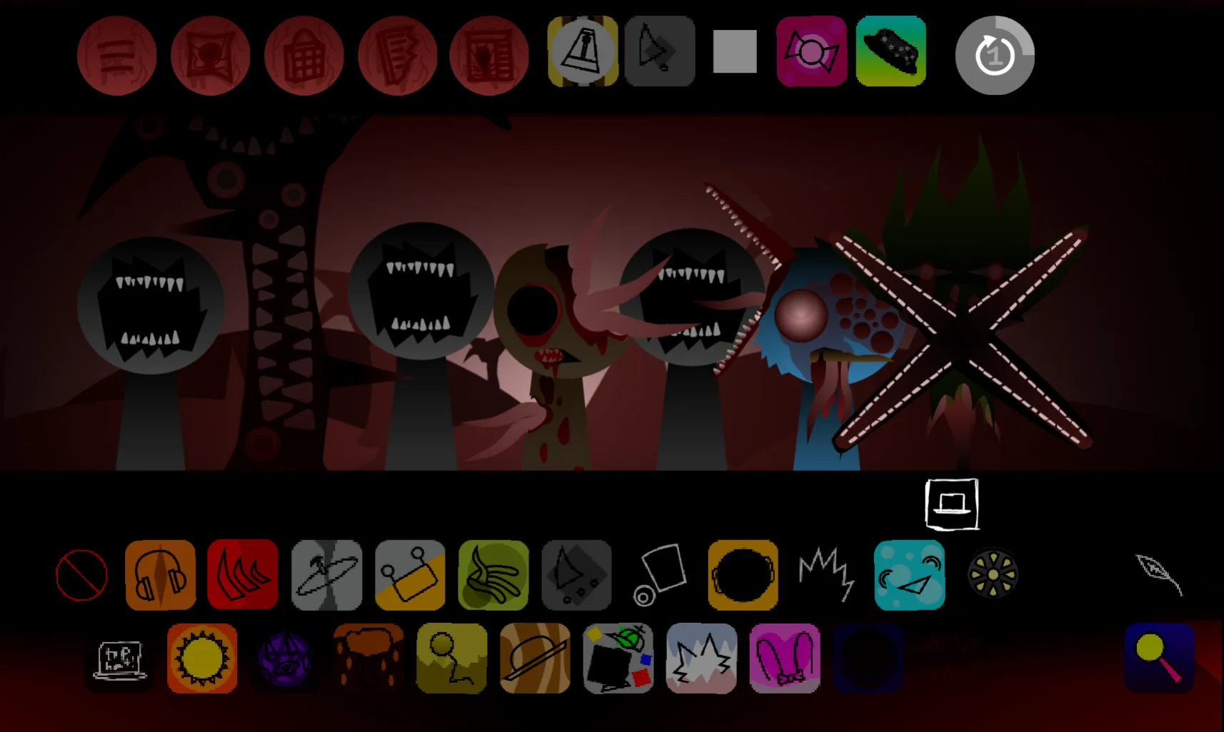 Sprunki Parasite 15 gameplay screenshot showing final mix