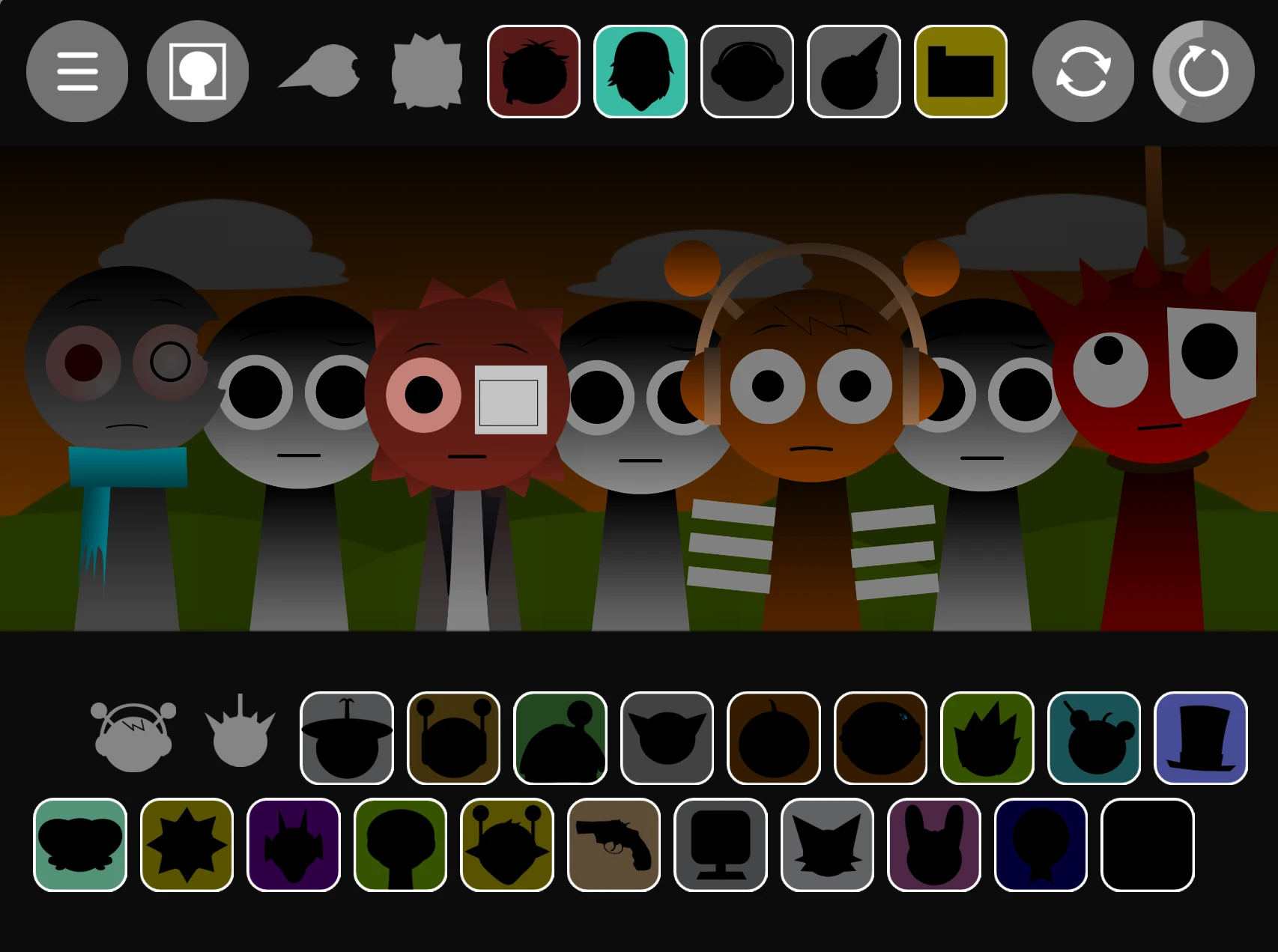 Drag and drop sound selection in Sprunki Phase 1.6