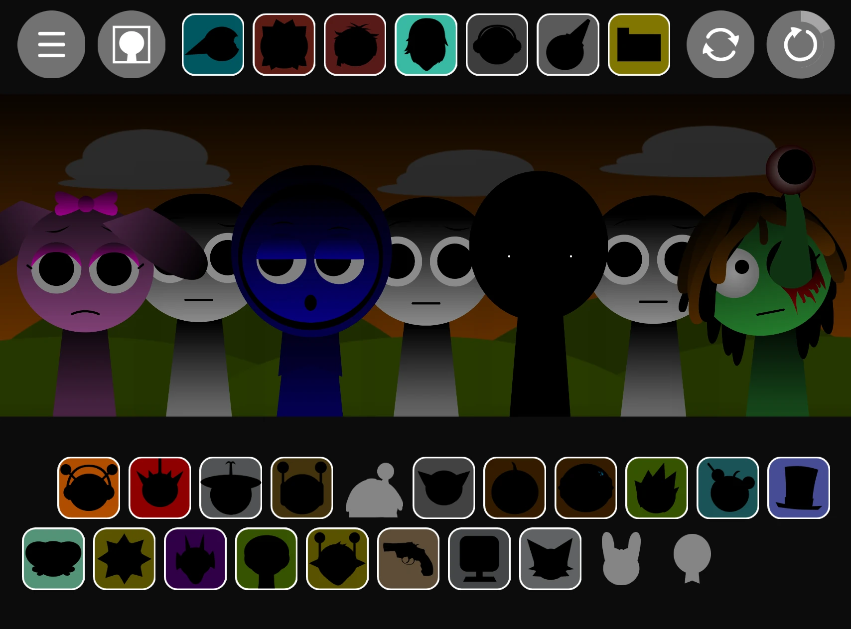 Final music project screen in Sprunki Phase 1.6