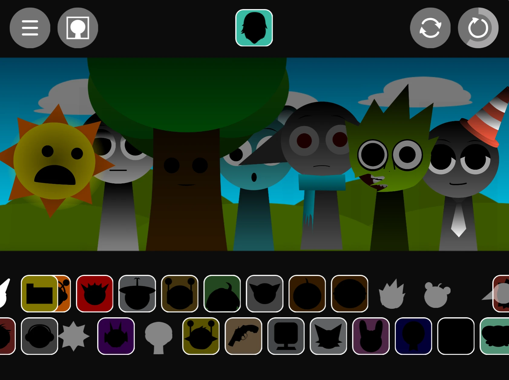 Advanced music composition with multiple Sprunki tracks
