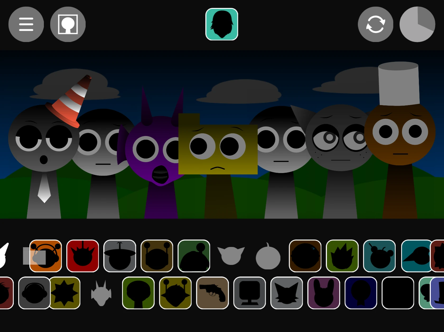 Sprunki Phase 1.1 character selection