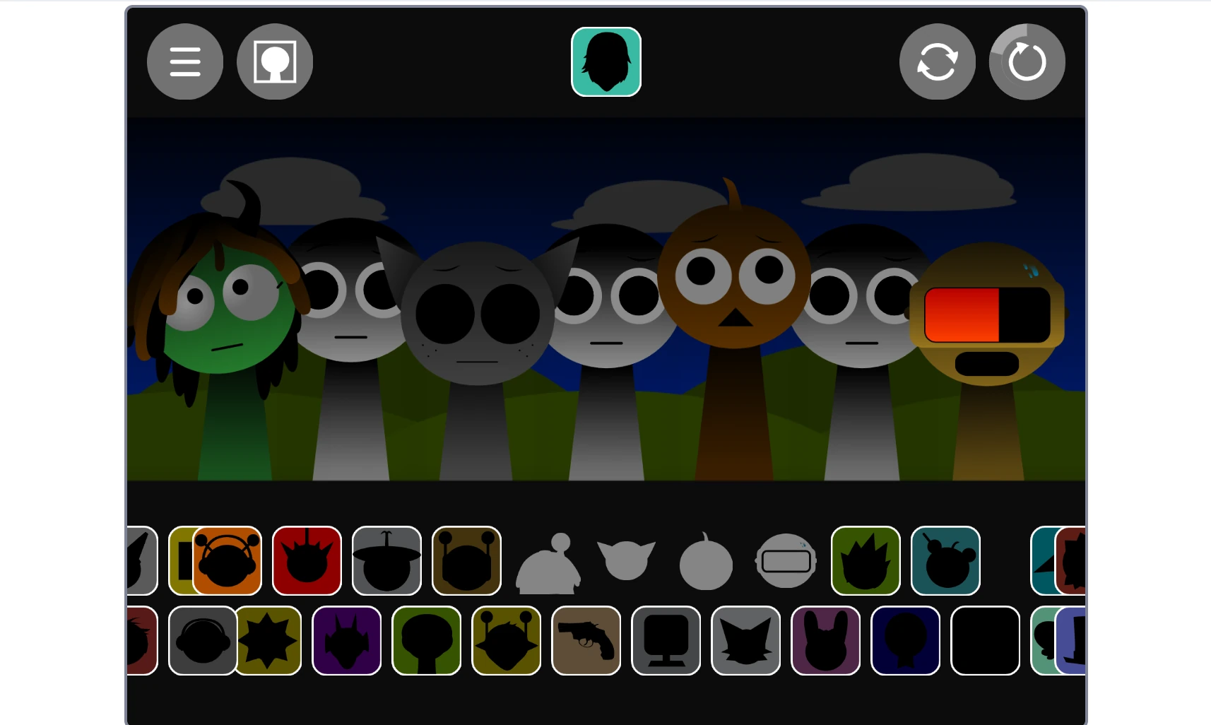 Sprunki Phase 1.3 character selection and basic music mixing