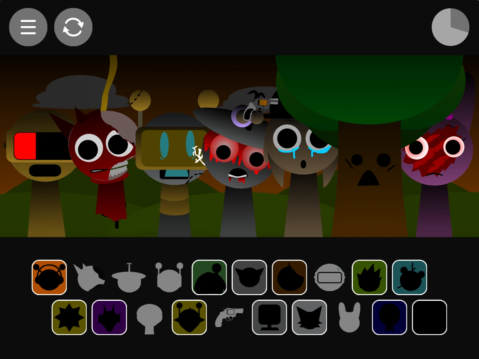 Sprunki Phase 1.7 character and sound arrangement