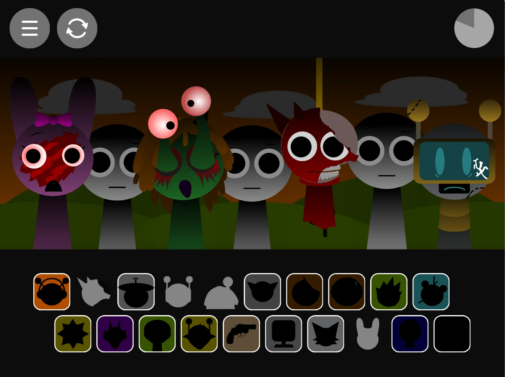 Sprunki Phase 1.7 Remix music creation interface