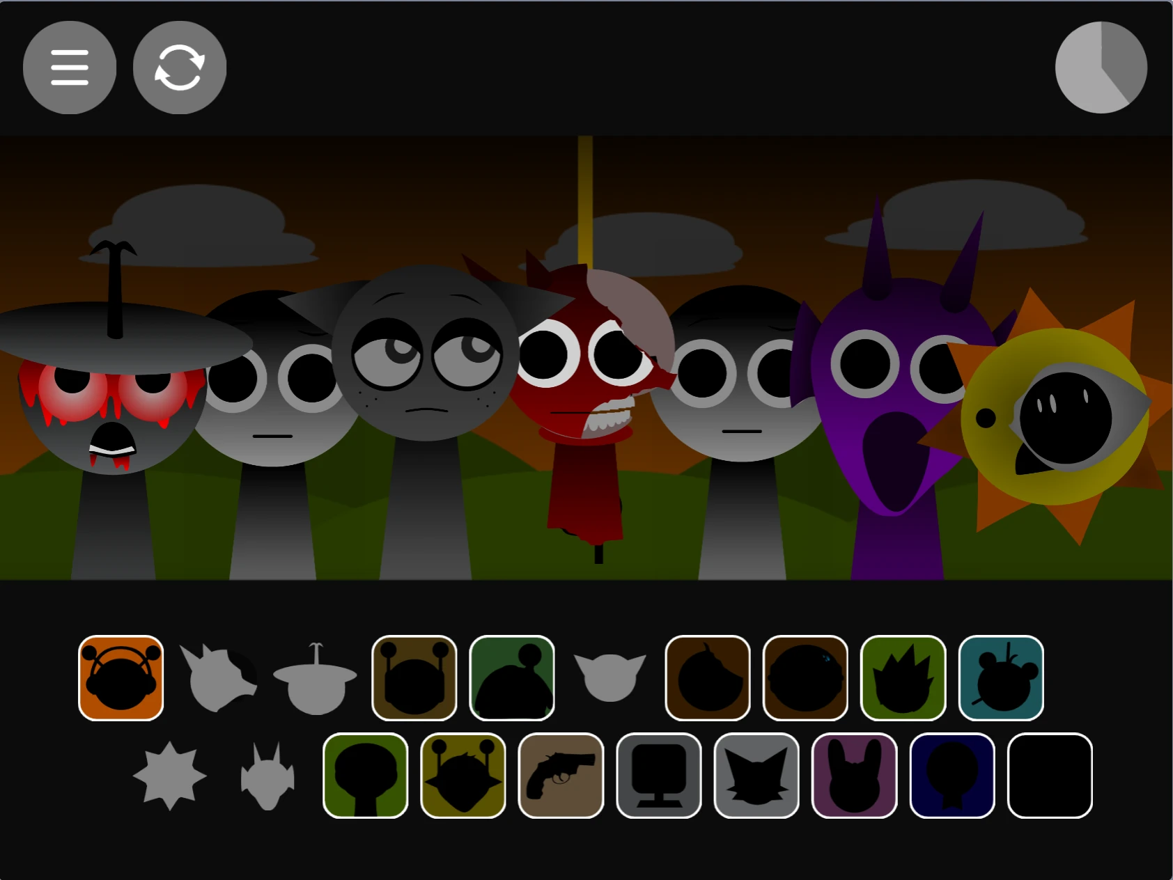 Sprunki Phase 1.7 Remix sound icon menu